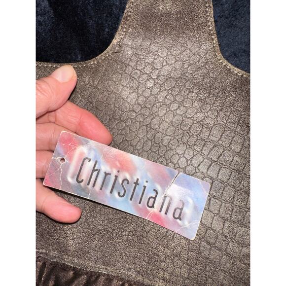 VINTAGE CHRISTIANA LARGE BOHO BEADED LEATHER HORSEBIT MESSENGER SADDLE BAG - Picture 9 of 9